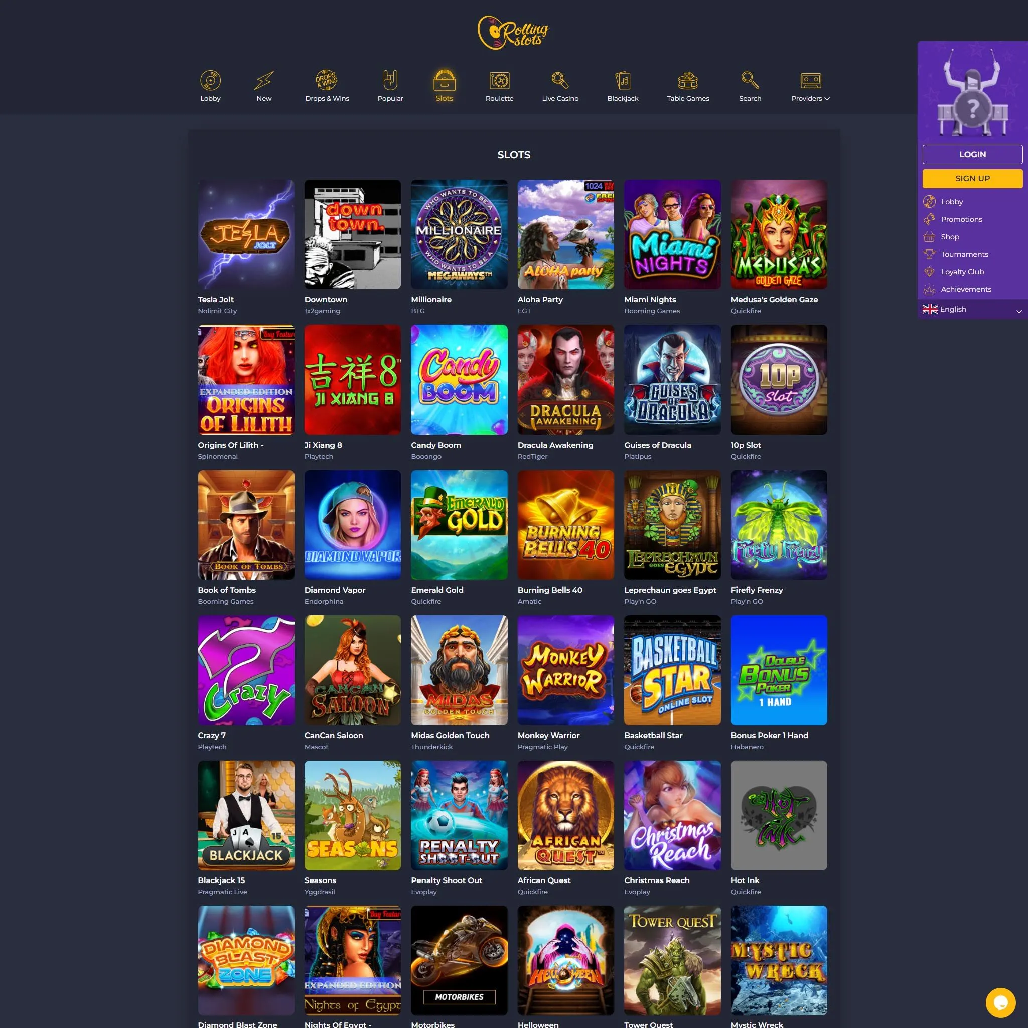 Rolling slots 2
